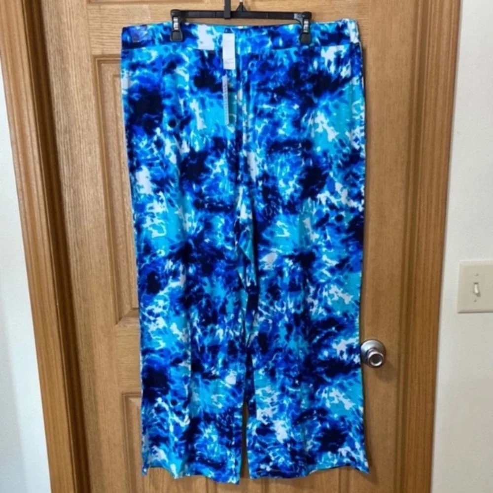 New Swimsuits For All Blue Tie-Dye Pants
Beach Coverup 2X 3X Wide Leg